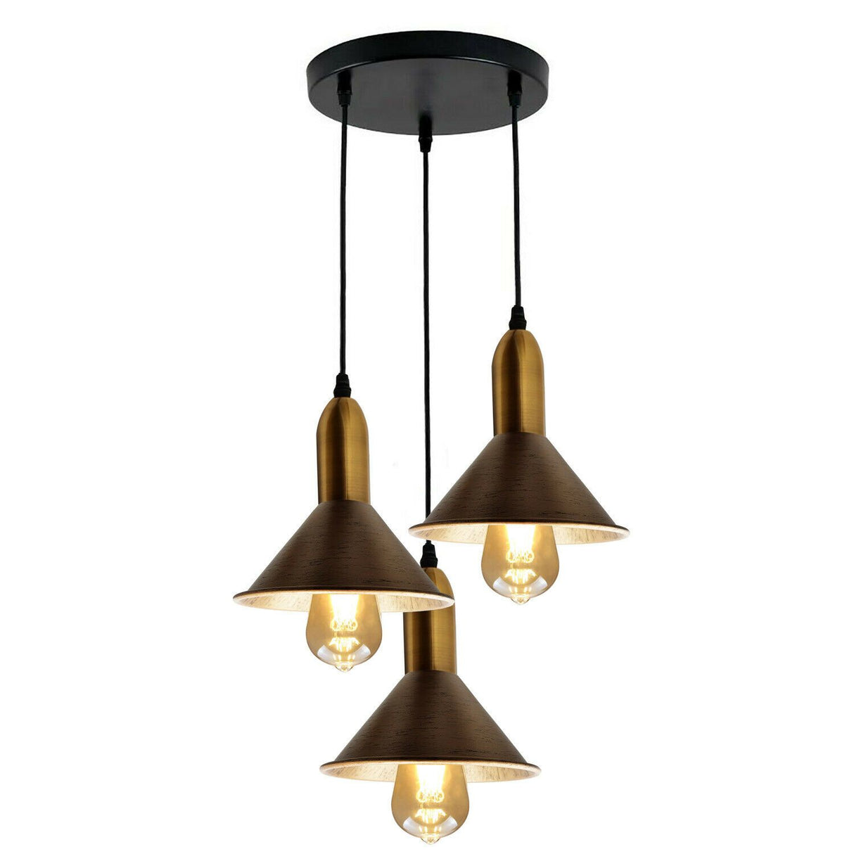 Bree Pendant Ceiling Light Trio in Brushed Copper