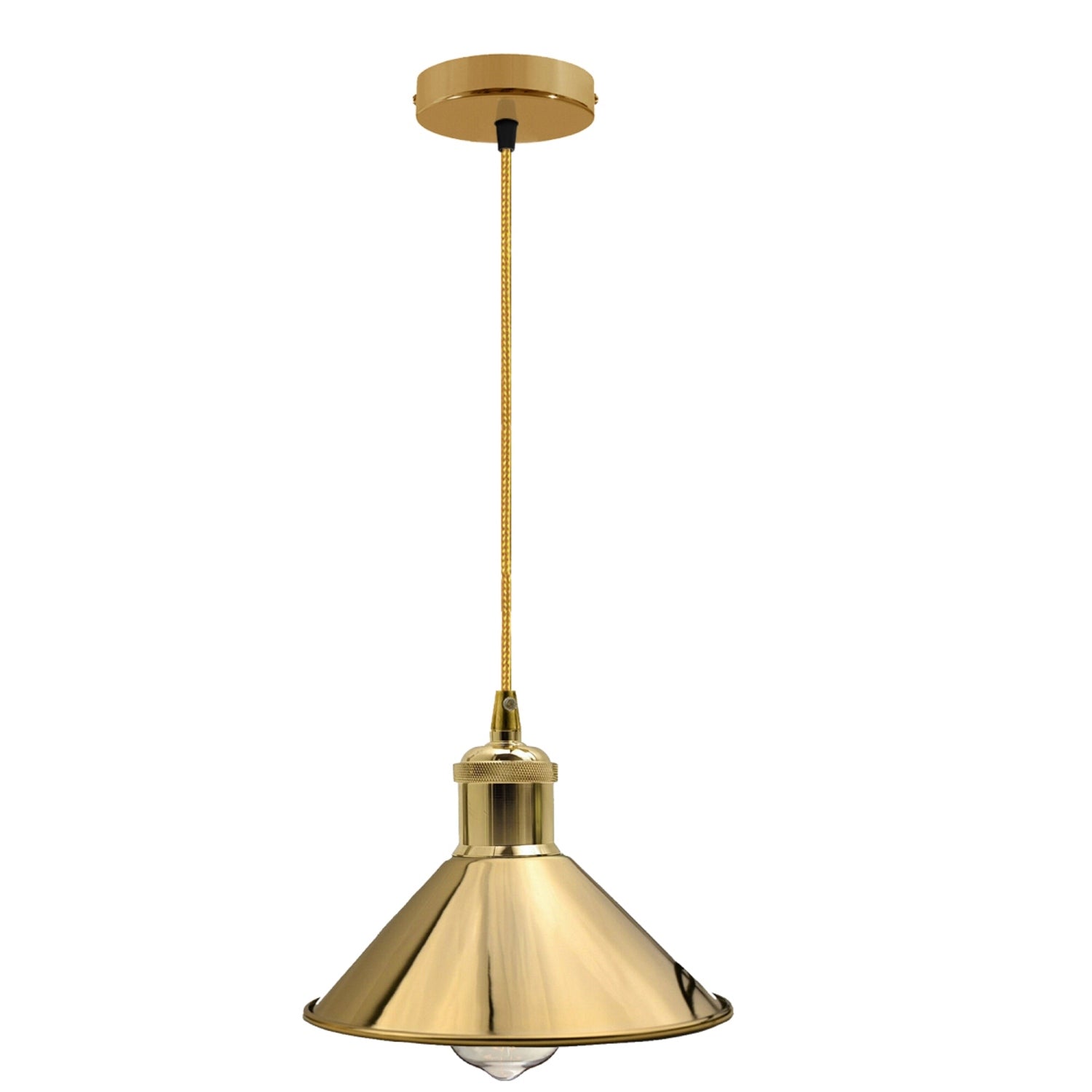 Bri Metal Ceiling Pendant Light in French Gold