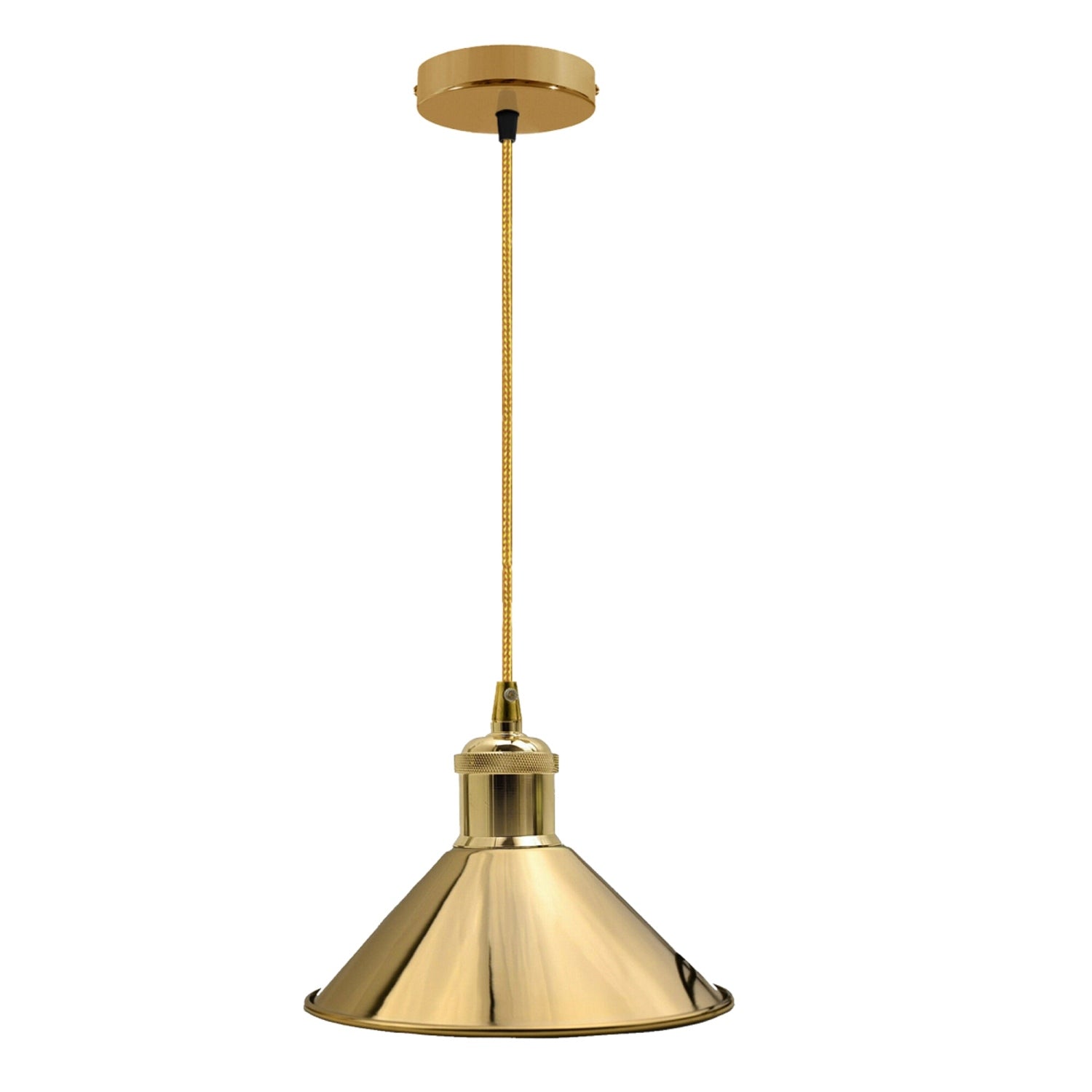 Bri Metal Ceiling Pendant Light in French Gold