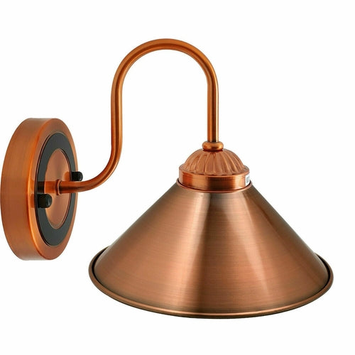 Copper wall sconce on a white background