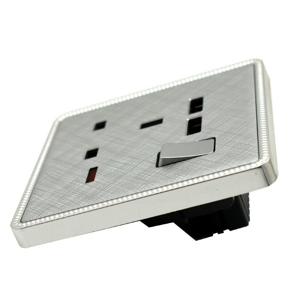 Brushed Chrome Screwless Light Switches & Sockets