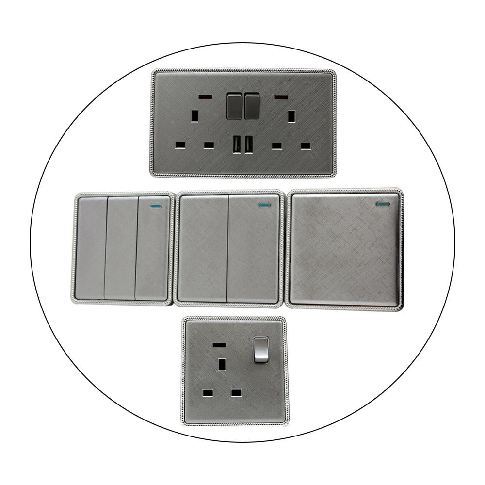 Brushed Chrome Screwless Light Switches & Sockets