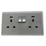 Brushed Chrome Screwless Light Switches & Sockets