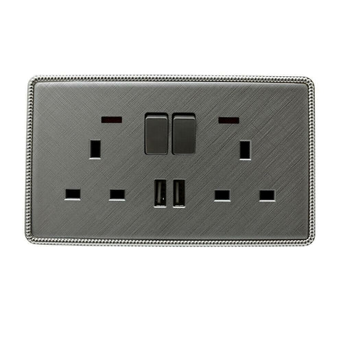 Brushed Chrome Screwless Light Switches & Sockets