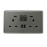 Brushed Chrome Screwless Light Switches & Sockets