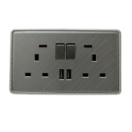 Brushed Chrome Screwless Light Switches & Sockets
