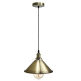Fintan Cone Ceiling Pendant Light in Green Brass