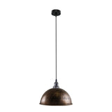 Bronze pendant light on a white background