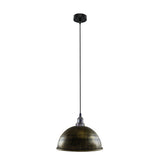 Pendant light with a black cord on a white background