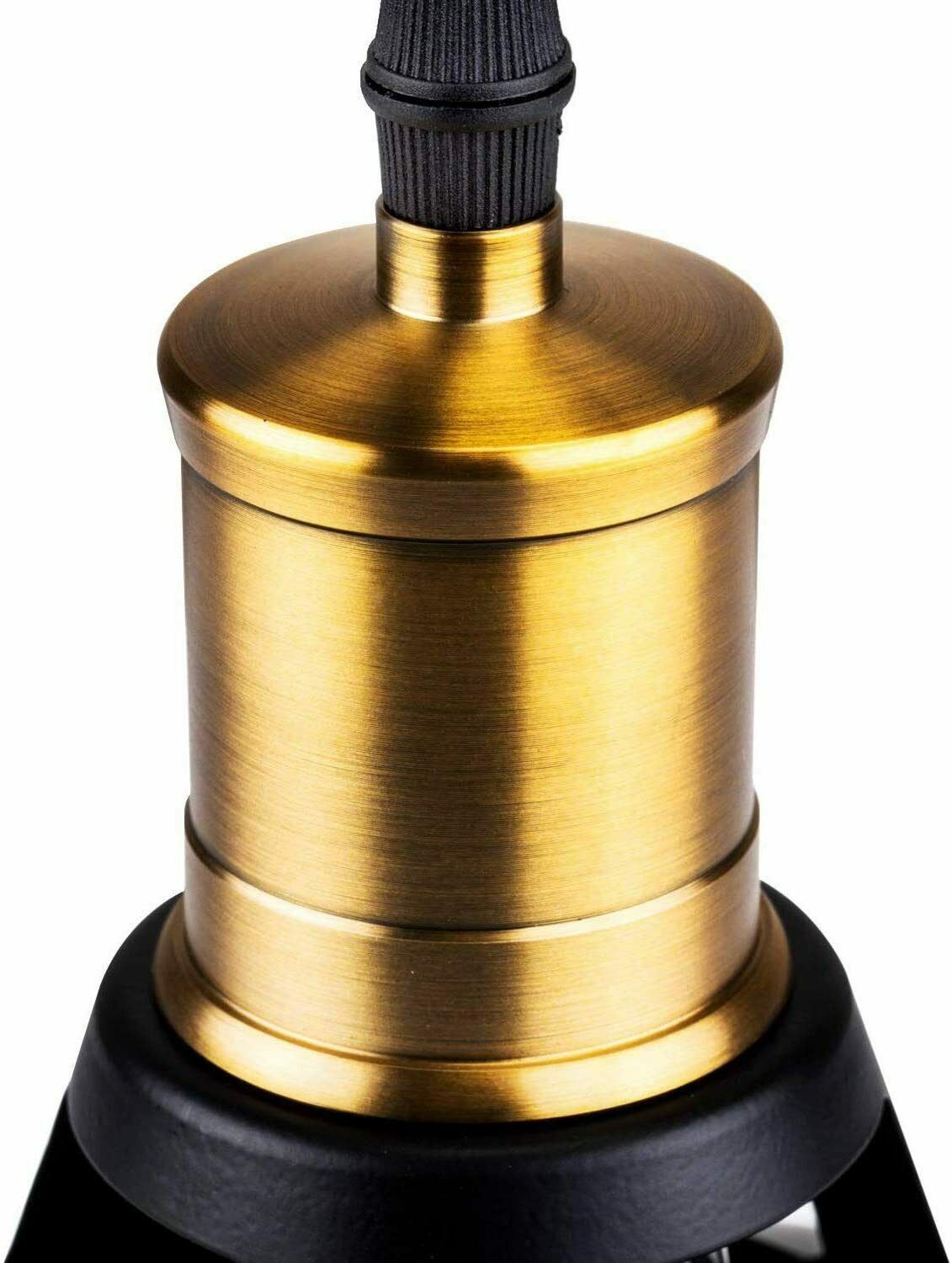 Celeste Ceiling Pendant Light Trio in Black with Gold Details