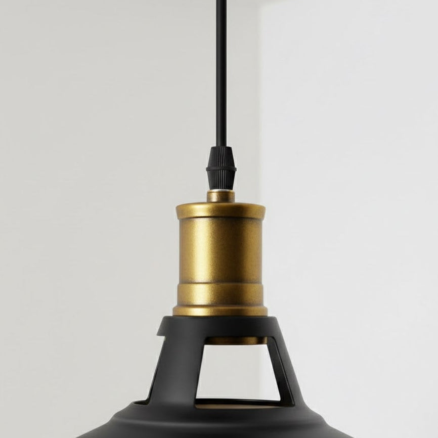 Celeste Ceiling Pendant Light in Black with Gold Details