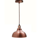 Copper pendant light on a white background