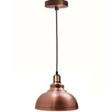 Copper pendant light on a white background