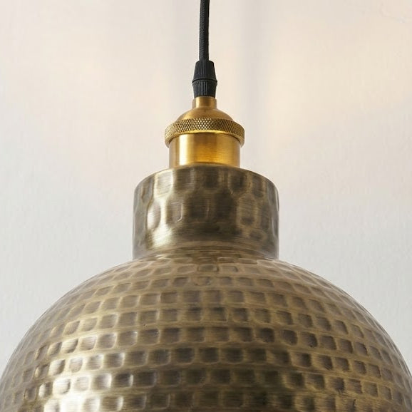 Clevra Textured Ceiling Pendant Light in Honey Bronze
