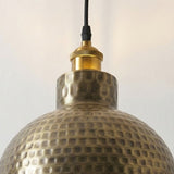 Clevra Textured Ceiling Pendant Light in Honey Bronze