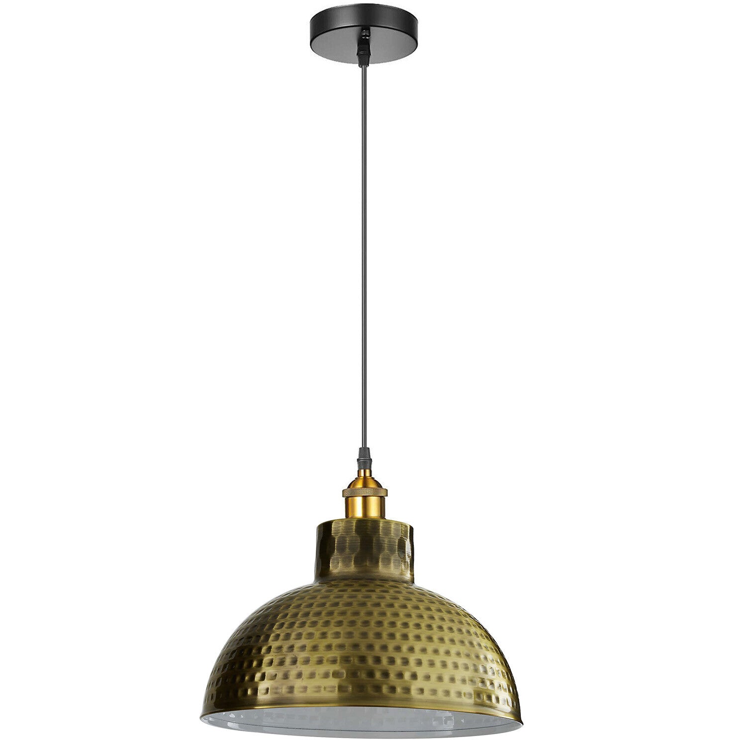 Clevra Textured Ceiling Pendant Light in Honey Bronze