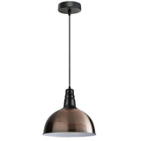 Sia Dome Pendant Ceiling Light in Warm Copper