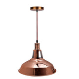 Copper pendant light on a white background