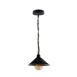 Danny Metal Cone Ceiling Pendant Light in Black