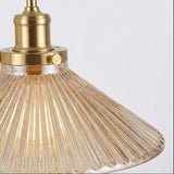 Dua Wall Sconce with Ribbed Amber Glass Shade