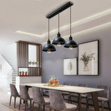 Dudley Trio Head Metal Ceiling Pendant Light in Black