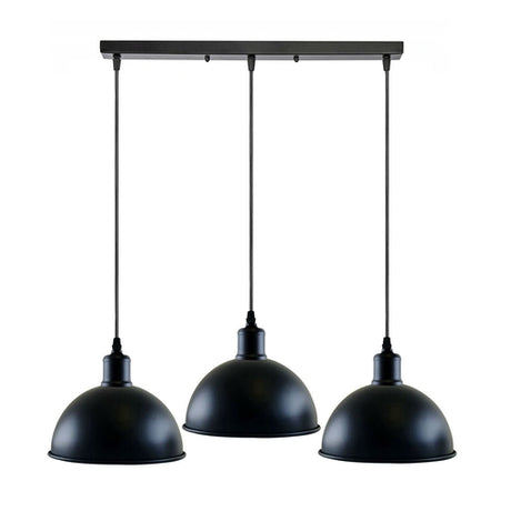 Dudley Trio Head Metal Ceiling Pendant Light in Black