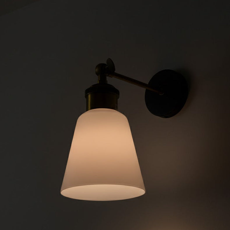 Ellery Wall Sconce in White with Gold Accents