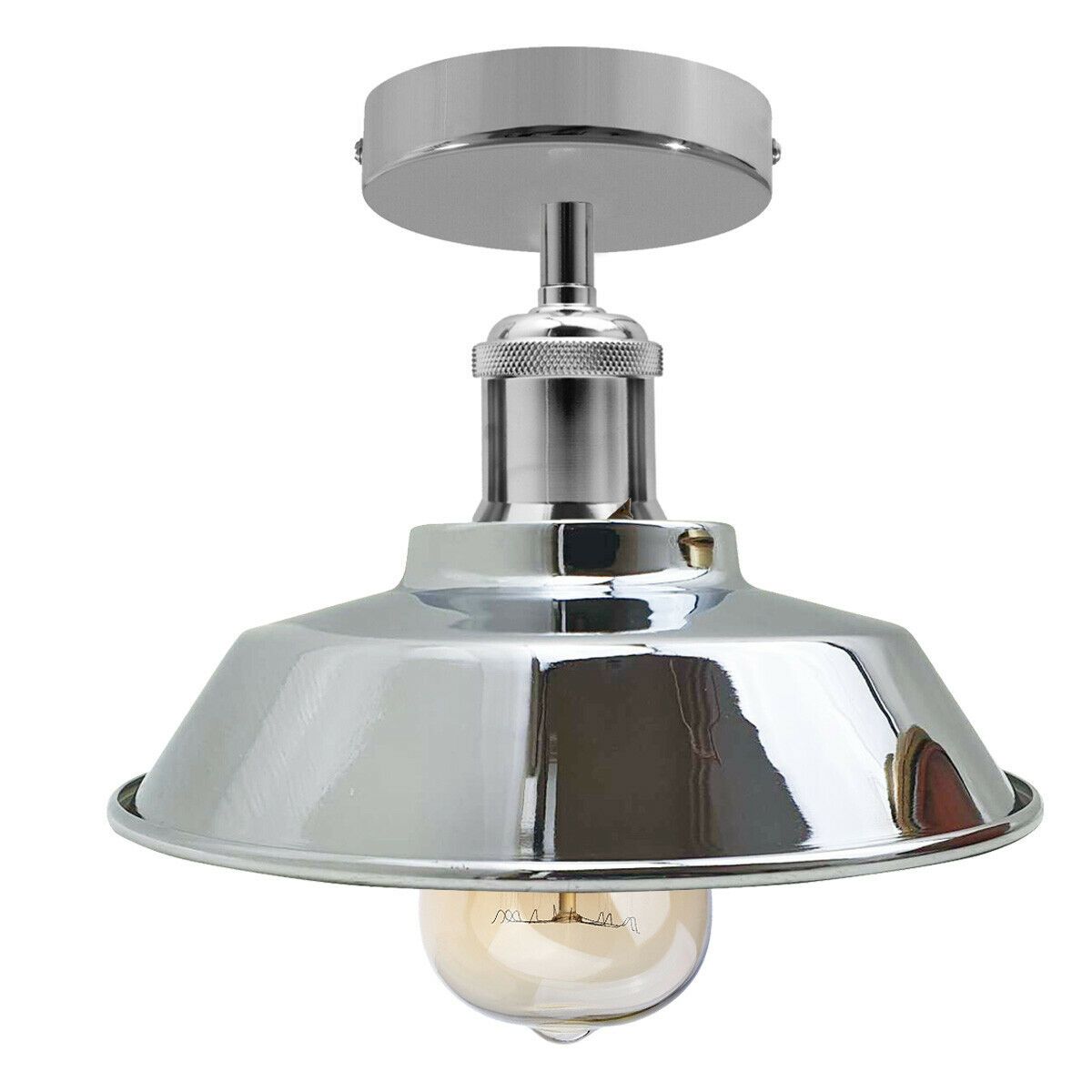 Halo Large Ceiling Lamp Shade in Silver