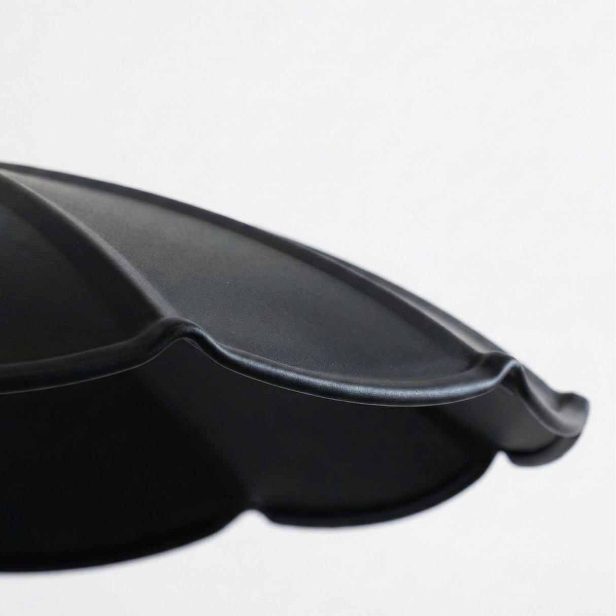 Highgate Scalloped Metal Ceiling Pendant Light in Black