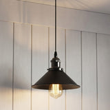 Kairo Cone Pendant Ceiling Light in Black