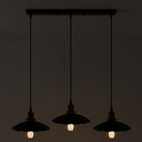 Lydia Triple Pendant Light in Black with Gold Finish