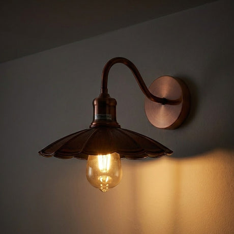 Marceline Scalloped Wall Pendant Light in Wine