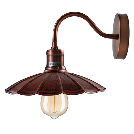 Marceline Scalloped Wall Pendant Light in Wine