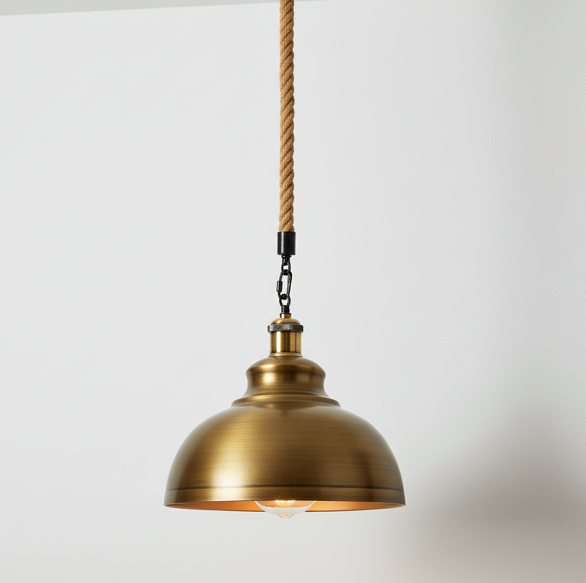 Marlow Ceiling Pendant Light in Honey Brass