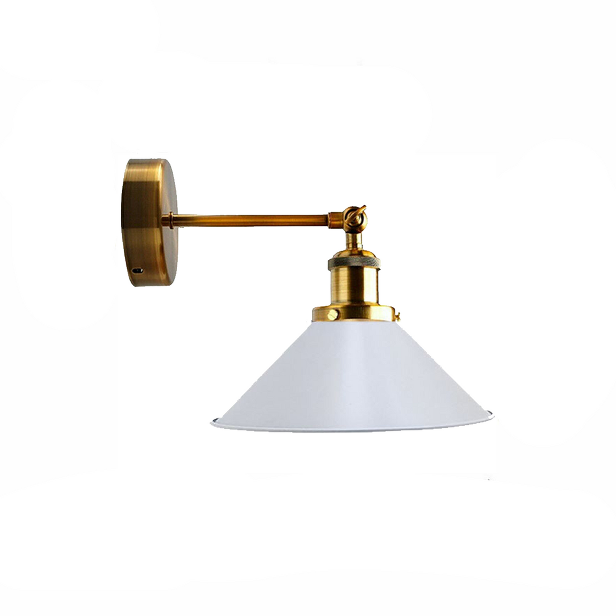 May Wall Sconce in White with Gold Details