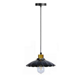Arundel Scalloped Ceiling Pendant Light in Black