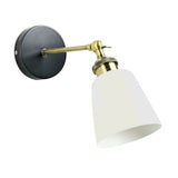 Wall-mounted lamp with dimensions labeled on a white background