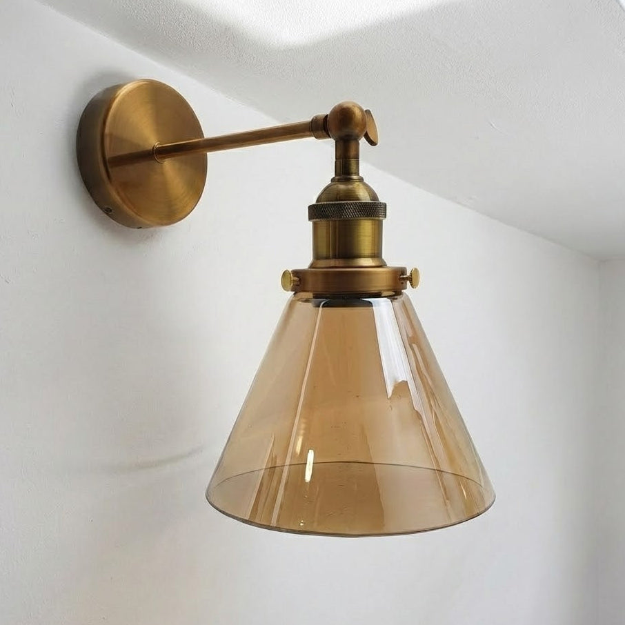 Nancy Wall Sconce in Amber Glass