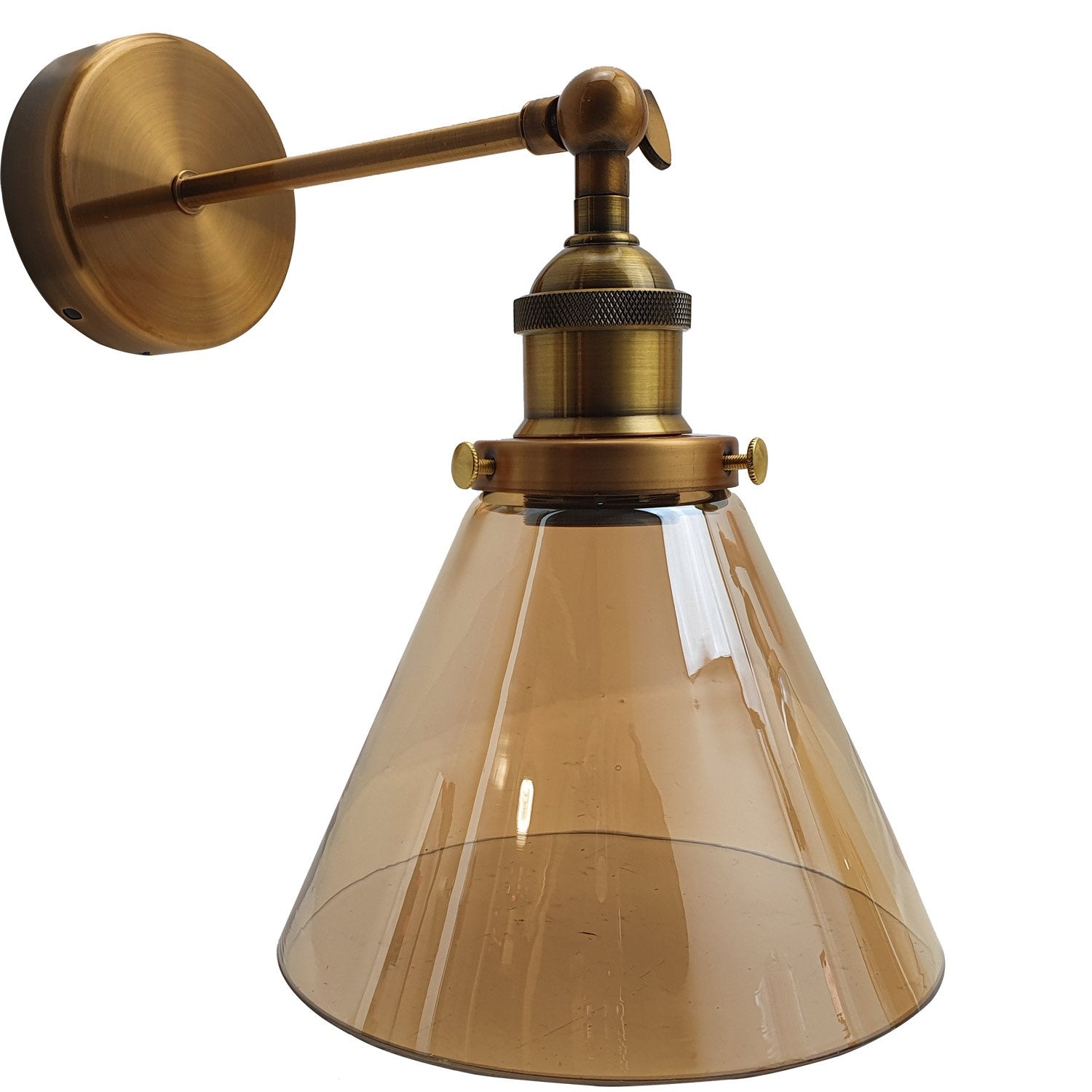 Nancy Wall Sconce in Amber Glass