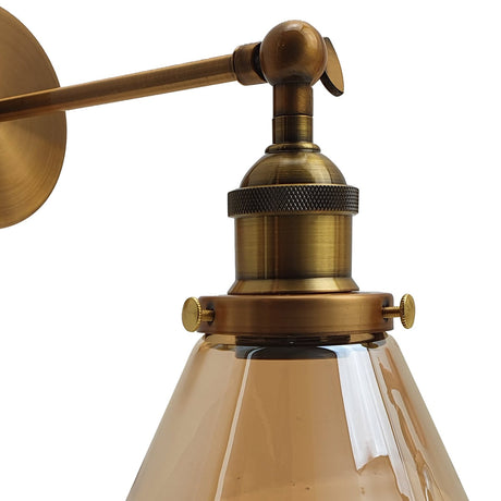 Nancy Wall Sconce in Amber Glass