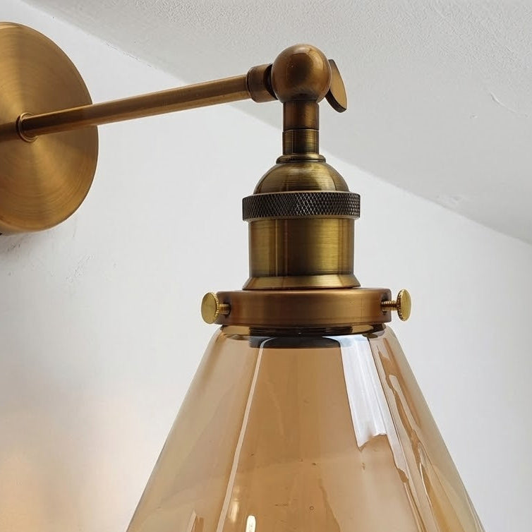 Nancy Wall Sconce in Amber Glass
