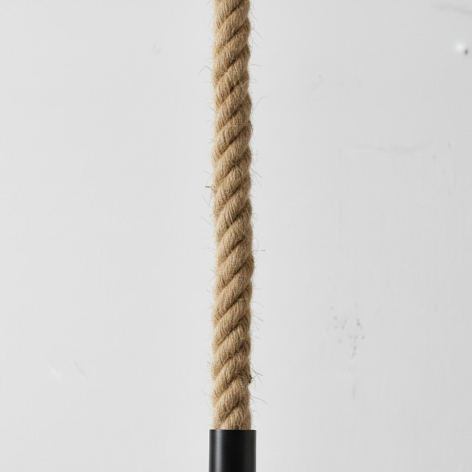 Monica Pendant Shade in Grey with Hemp Cord
