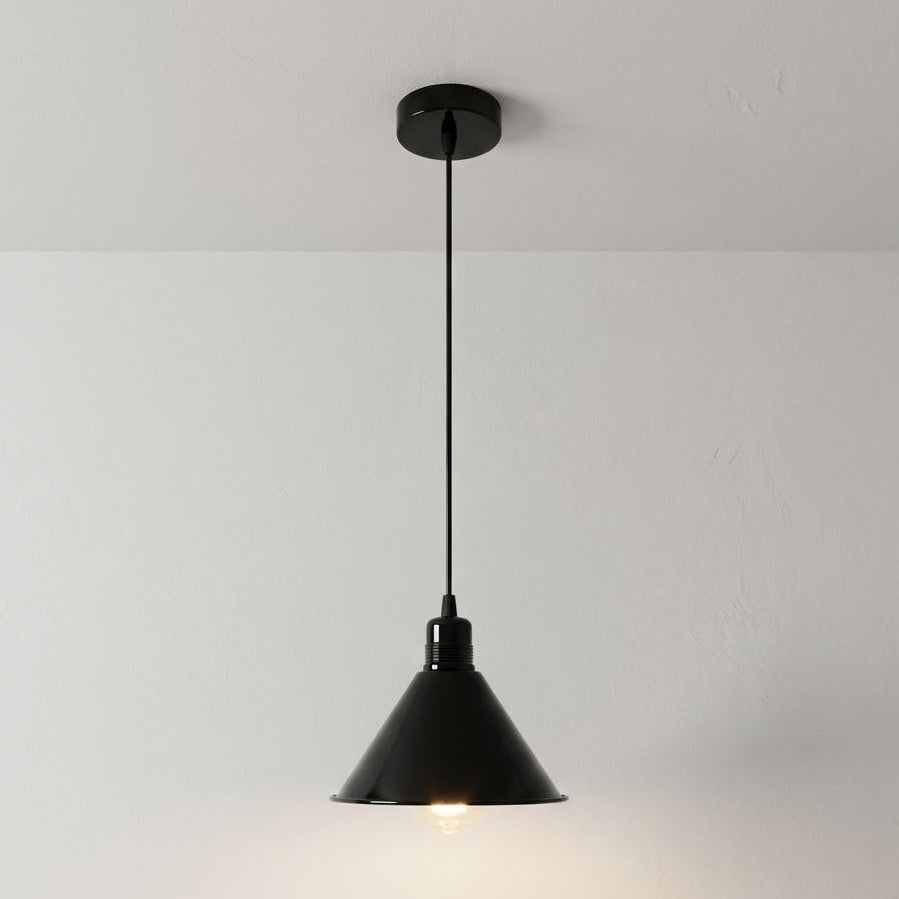 Noir Cone Pendant Light in Premium Black Finish