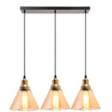 Orella Champagne Glass 3 Light Pendant Fixture