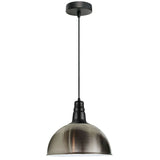 Sia Dome Pendant Ceiling Light in Satin Nickel