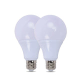 Two white light bulbs on a white background

