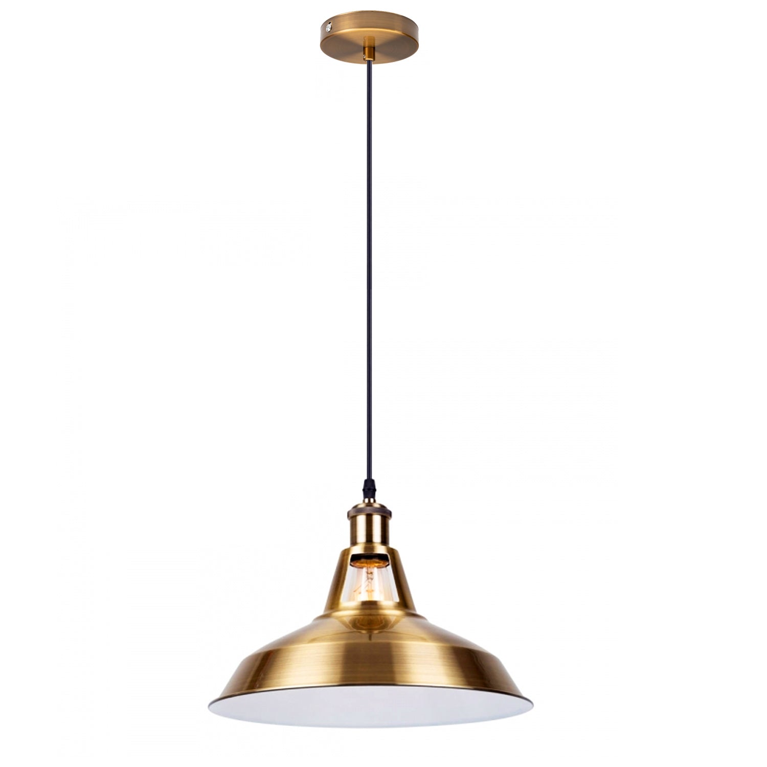 Veyra Metal Ceiling Pendant Light in Yellow Brass
