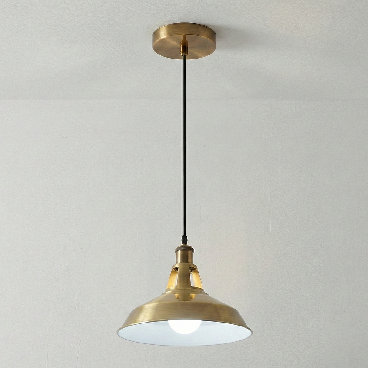 Veyra Metal Ceiling Pendant Light in Yellow Brass