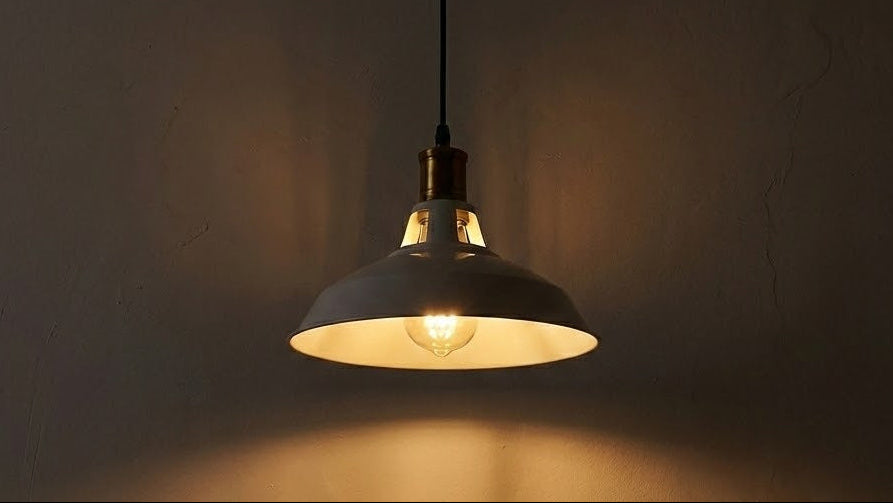 Virellia Ceiling Pendant Light in White with Refined Gold Accents