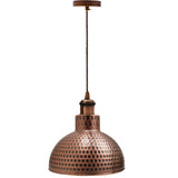 York Textured Ceiling Pendant Light in Copper
